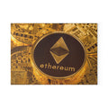 Ethereum Crypto Coin Glass Cutting Board | Cryptocurrency Kitchen Decor