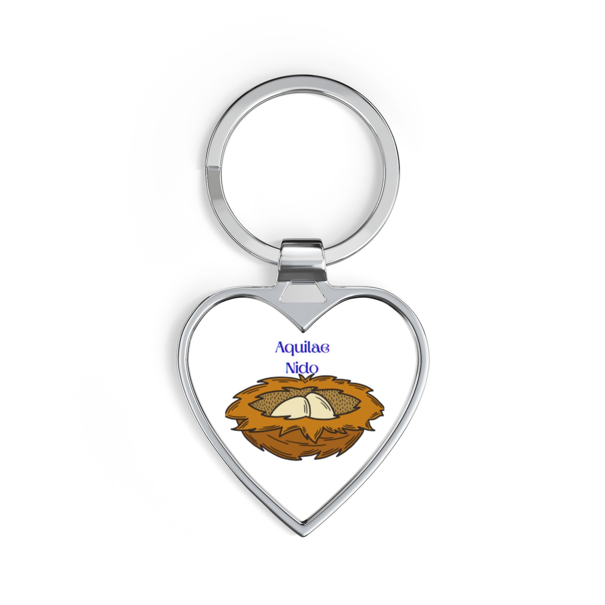 Aquilae Nido Nest Illustration Heart Keychain | Bird Nest Charm