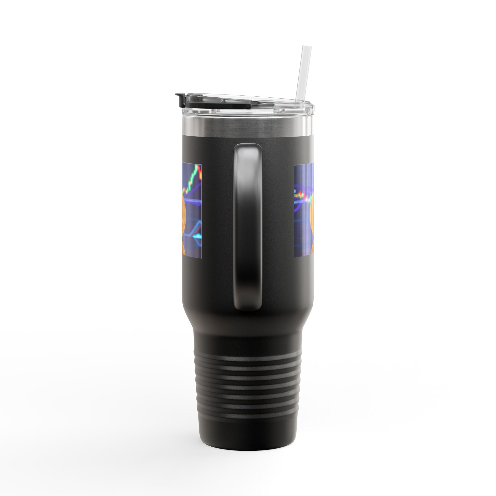 Litecoin Crypto Coin with Price Chart Tumbler | 40oz Insulated Travel Mug