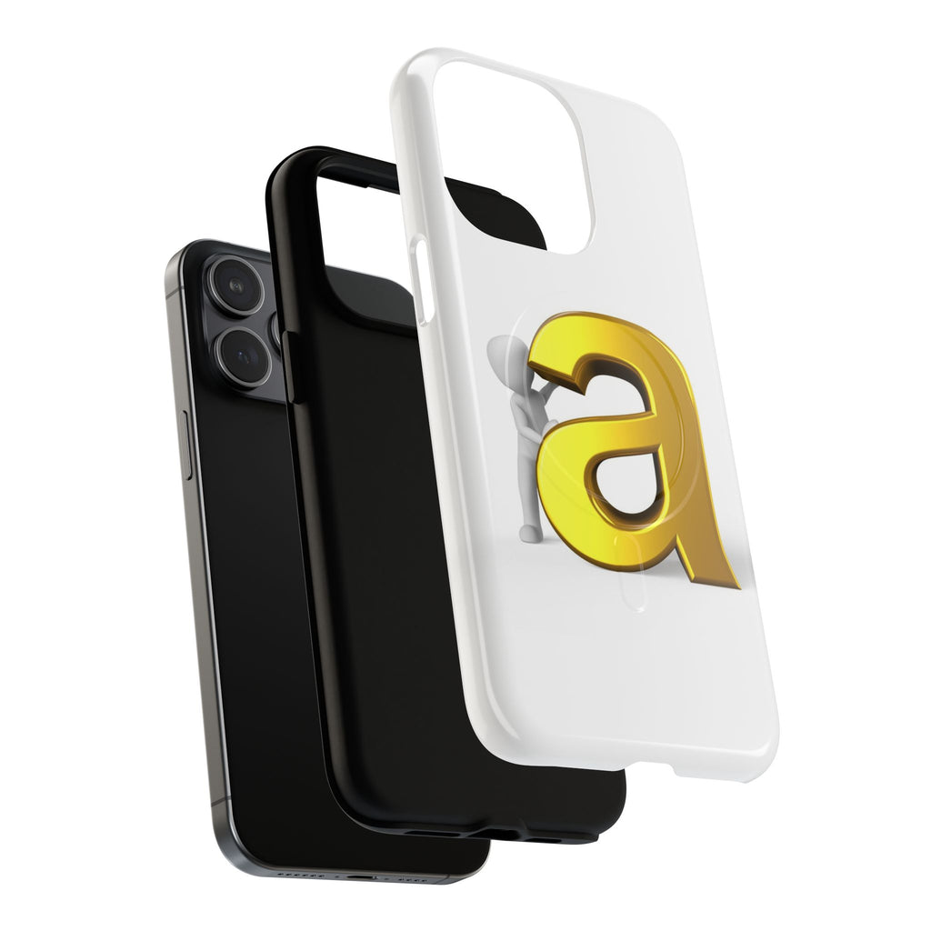 3D Gold Letter A Phone Case | Tough Magnetic Case