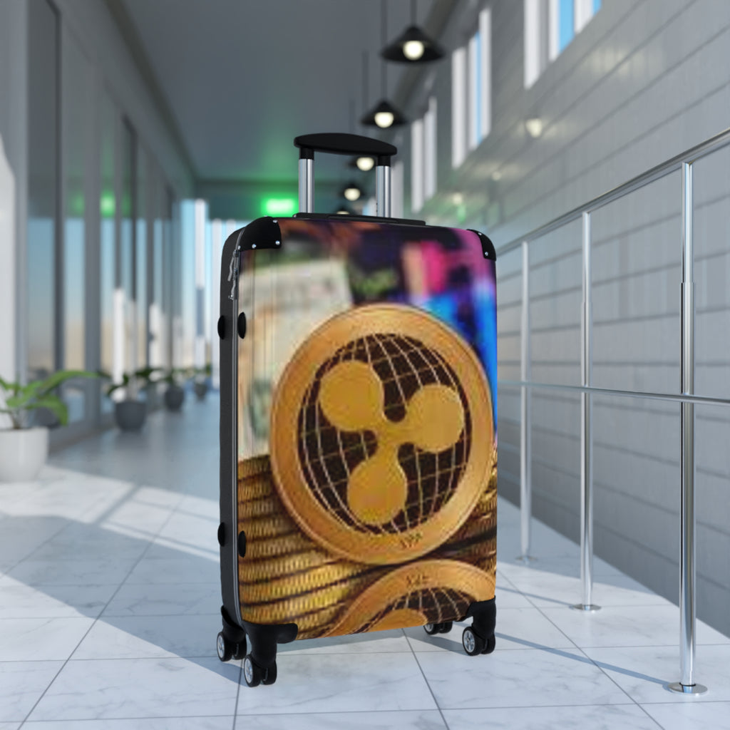 Ripple Crypto Coin Suitcase | Luggage Cover, Cryptocurrency Travel Case