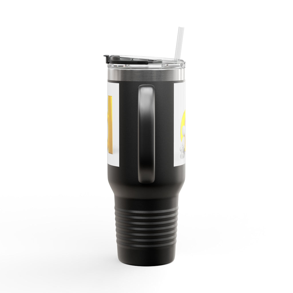 Gold Letter D Initial Travel Mug | 40oz Insulated Tumbler