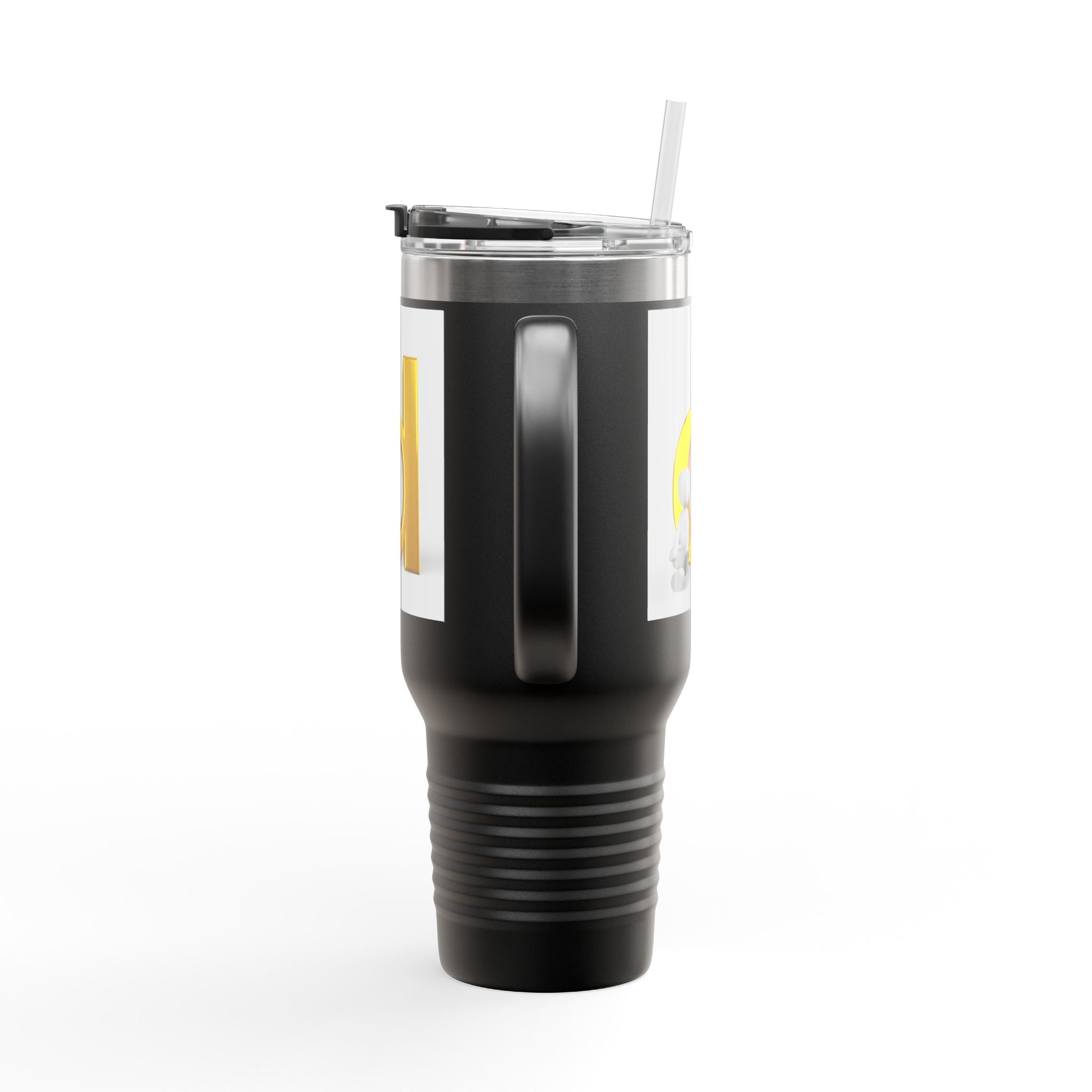 Gold Letter D Initial Travel Mug | 40oz Insulated Tumbler
