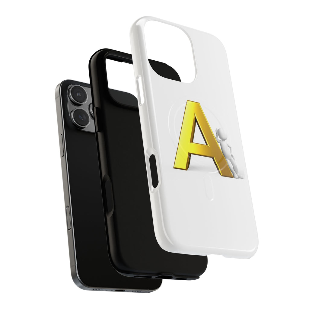 Gold Letter A Phone Case | Tough Magnetic Case, Initial Monogram