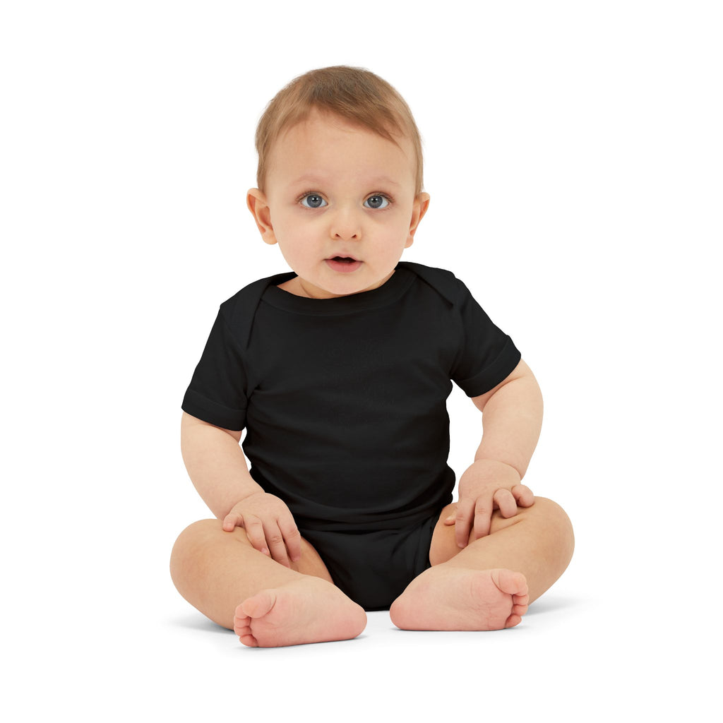 Minimal Dotted Alphabet Infant Onesie | Plain Baby Bodysuit
