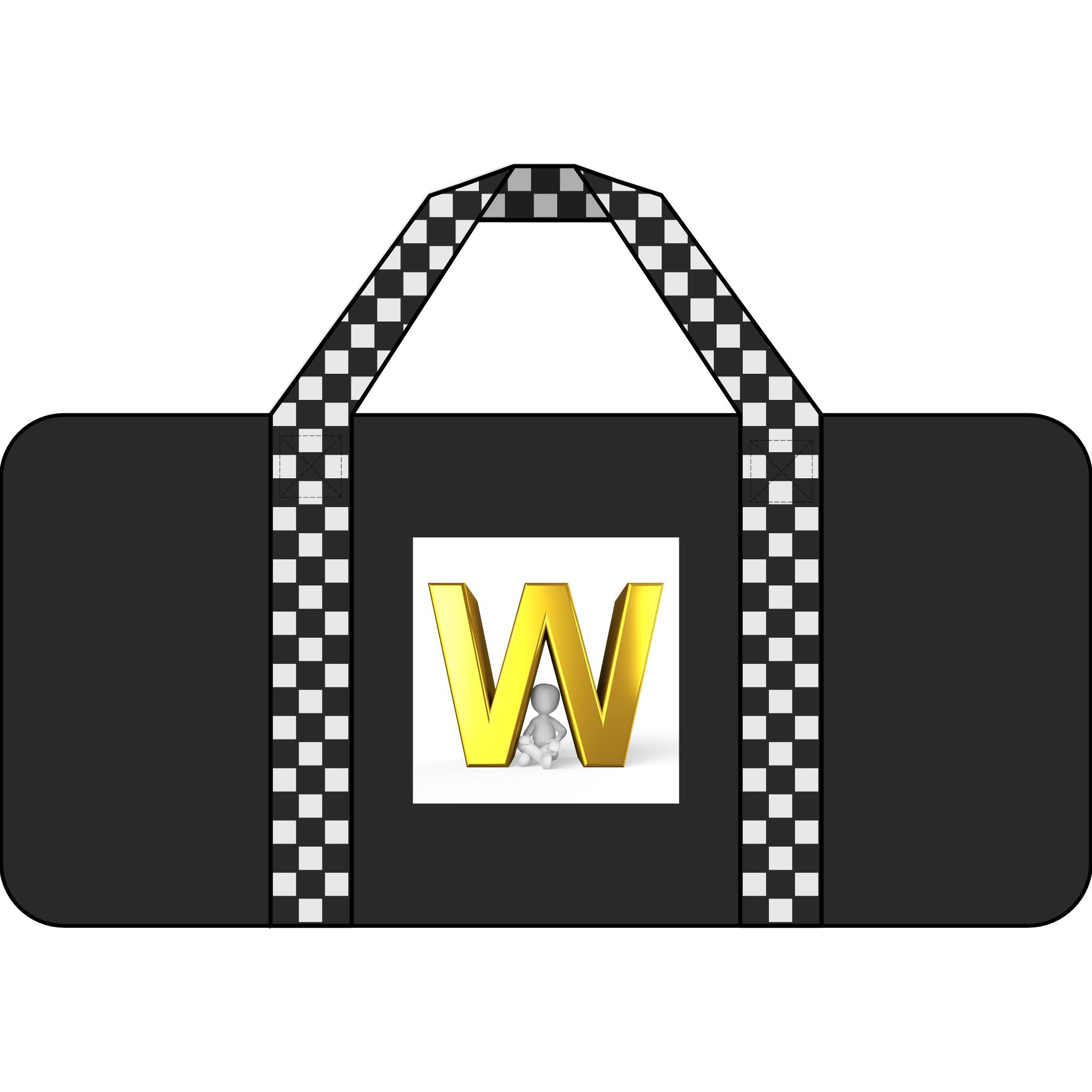 Gold W Monogram Tripper Duffel Bag | Checker Strap or Dark Camo