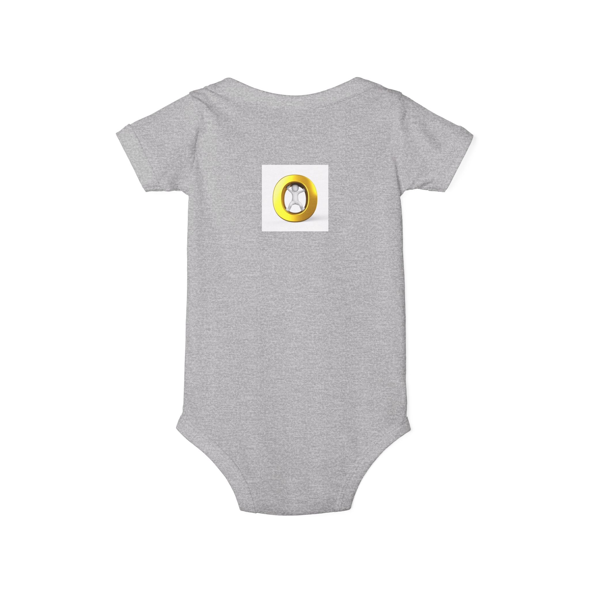 Gold Letter O Infant Jersey One Piece | Baby Bodysuit