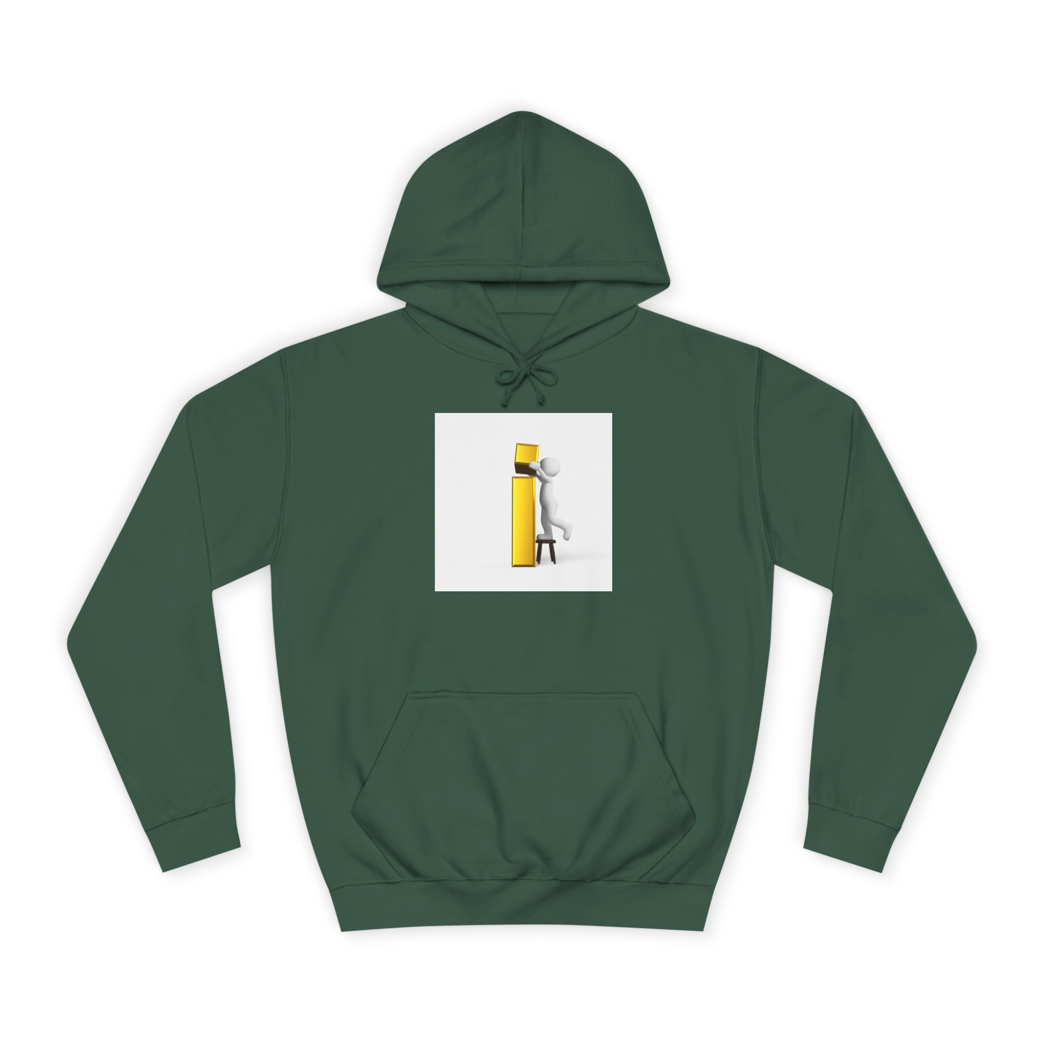 Stick Figure Building Letter i Hoodie | Minimal Illustration