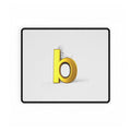 Gold Letter B desk mat | Minimal Monogram mousepad desk mat