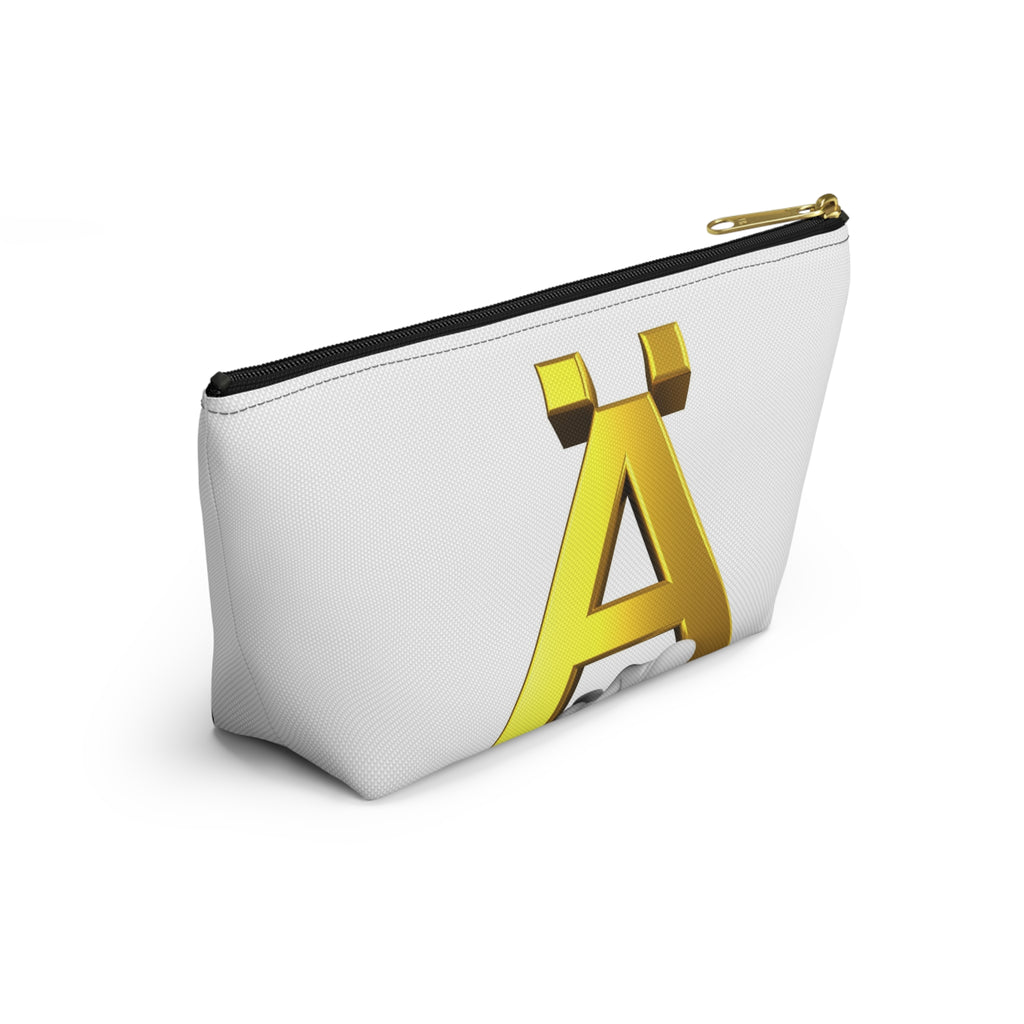 Gold Letter Ä Accessory Pouch | Monogram Initial Cosmetic Bag