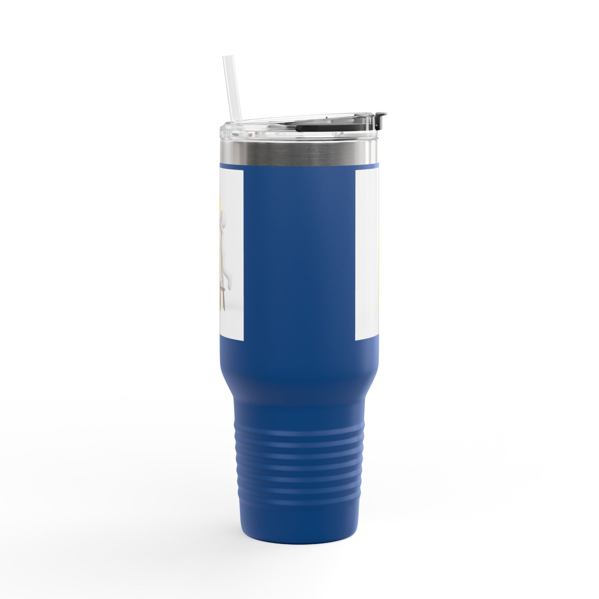3D Figure building Yellow Letter i Travel Mug | 40oz Insulated Tumbler