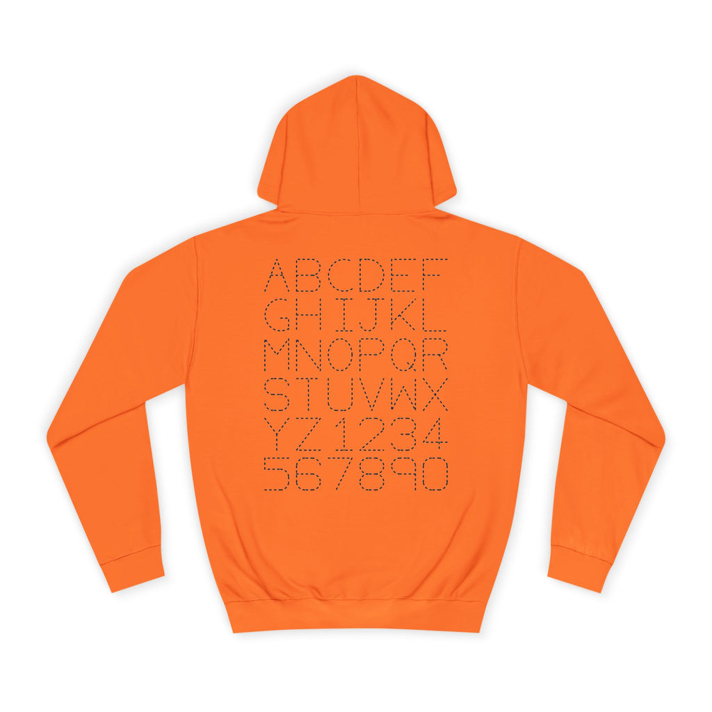 College Dotted Alphabet Hoodie | Campus Sweatshirt, Collegiate Style