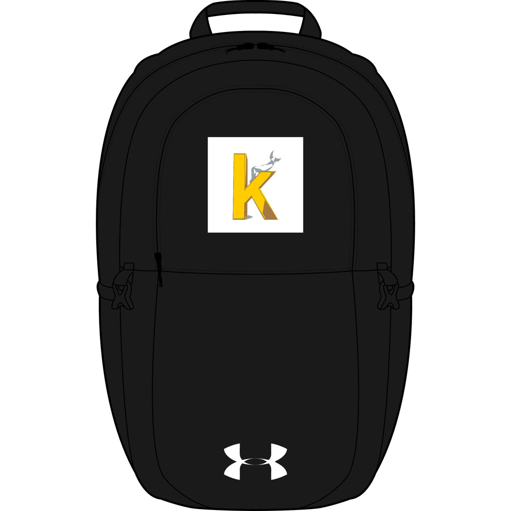 Yellow K Initial Monogram backpack | Embroidered Under Armour