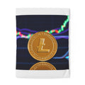 Litecoin Crypto Coin duvet cover | Cryptocurrency bedding, financial chart design
