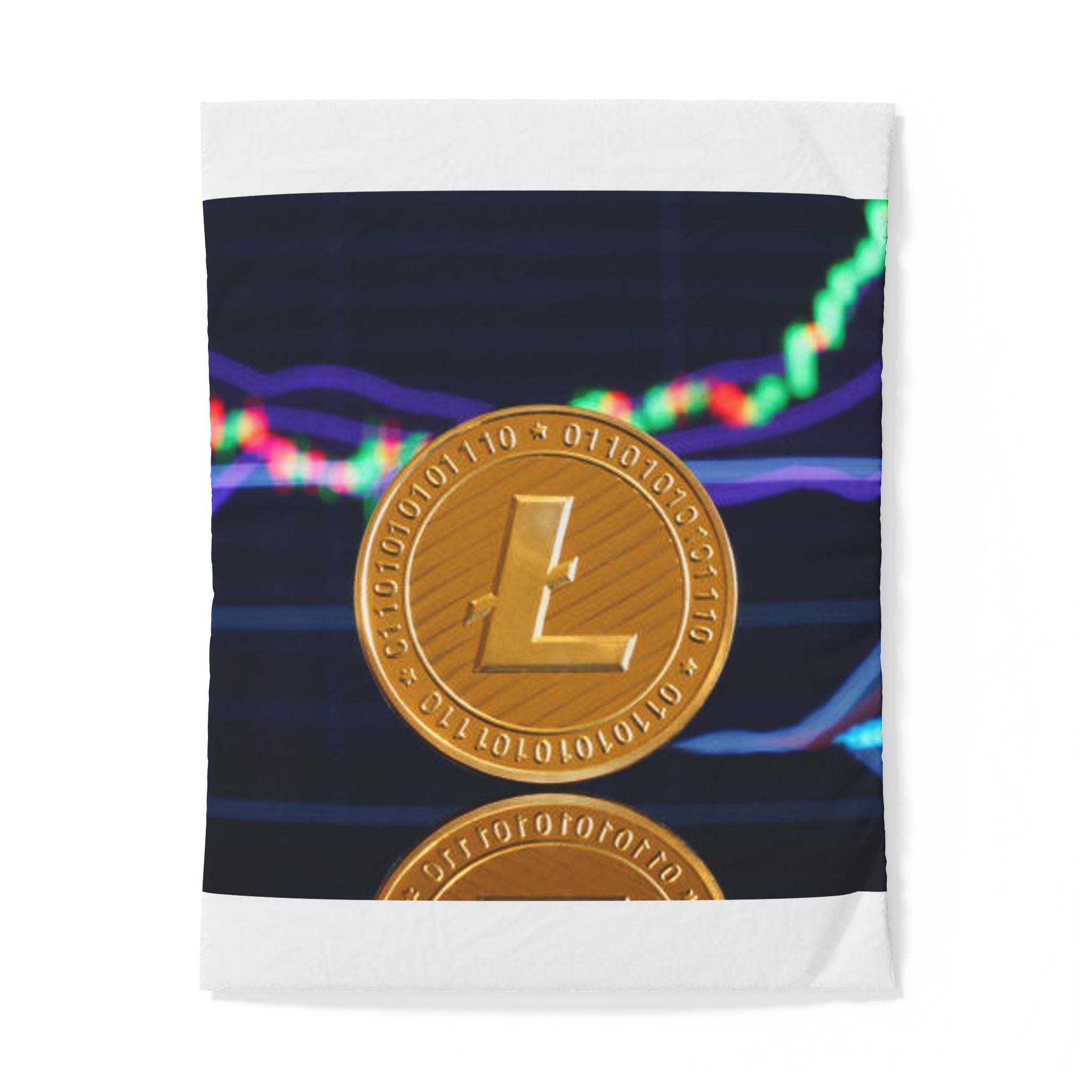 Litecoin Crypto Coin duvet cover | Cryptocurrency bedding, financial chart design