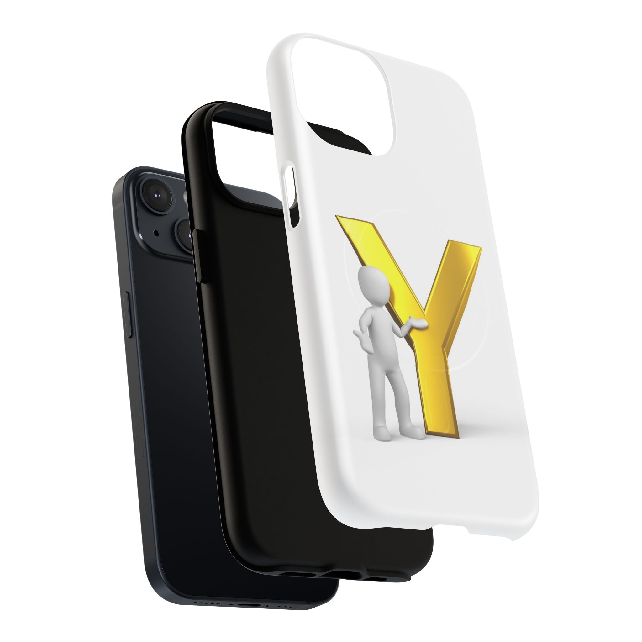 Gold Letter Y Phone Case | Monogram iPhone Magnetic Case