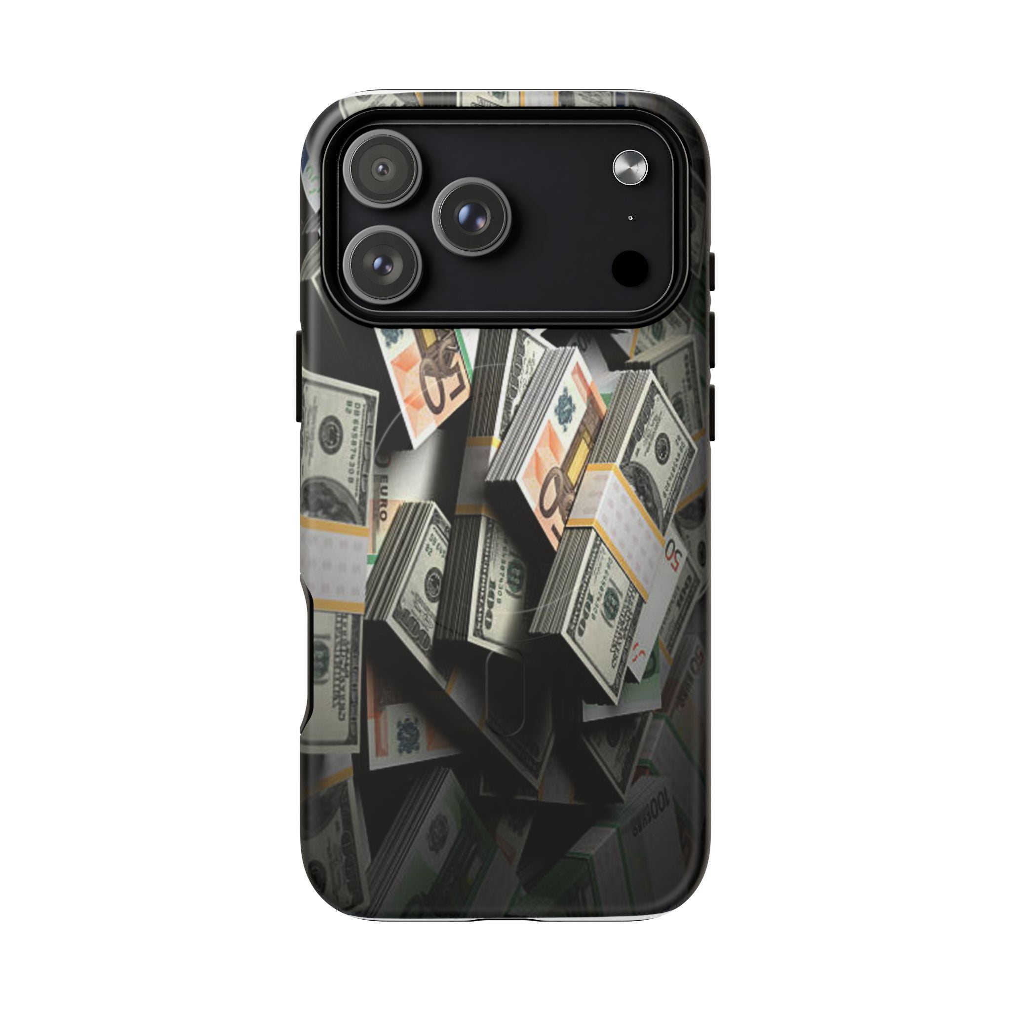 Coque de téléphone Argent Empilé | Coque magnétique robuste
