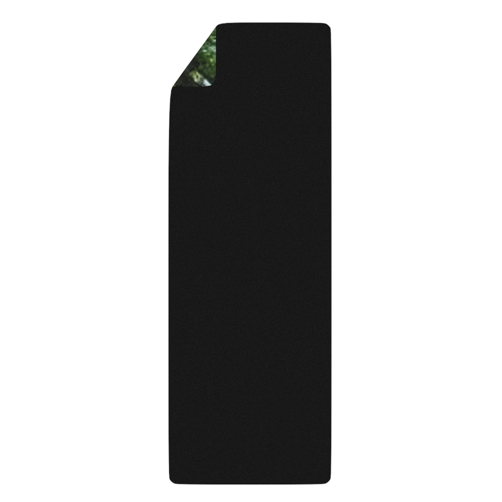 Sunlit Tree Canopy Rubber Yoga Mat | Forest Nature Photography