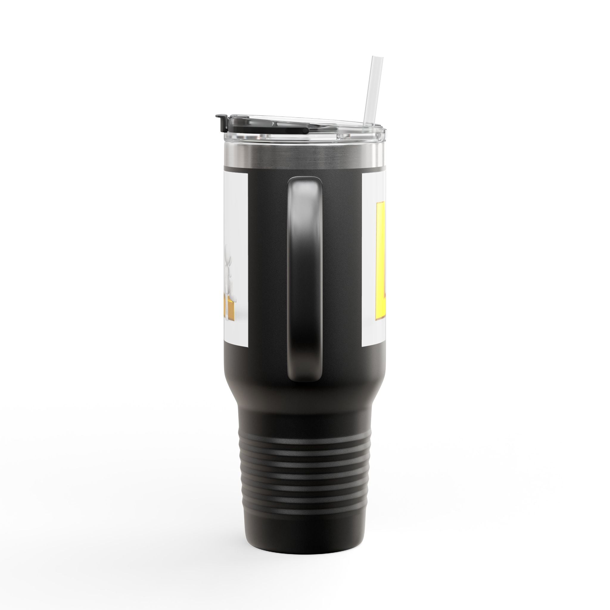 Gold Letter L Monogram Travel Mug | 40oz Insulated Tumbler