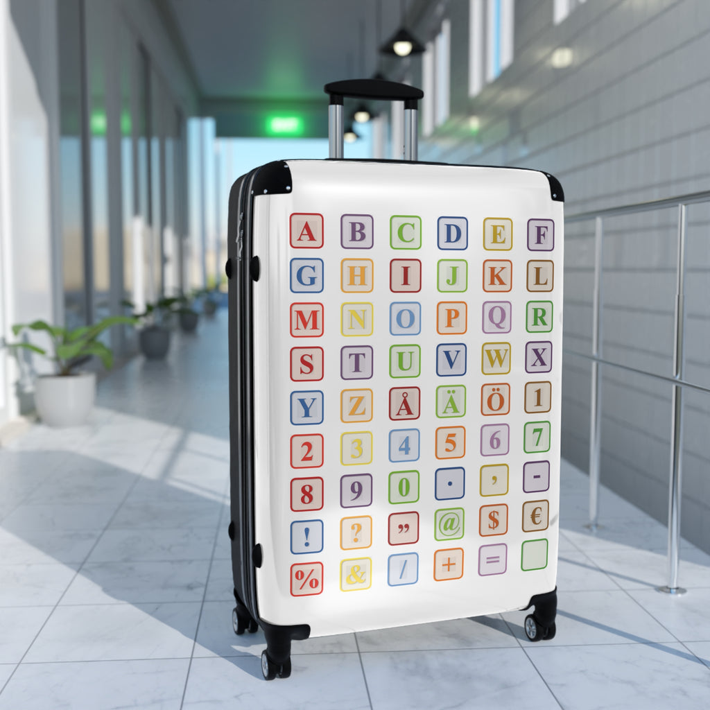 Alphabet Blocks Suitcase | Colorful Letters & Numbers Luggage