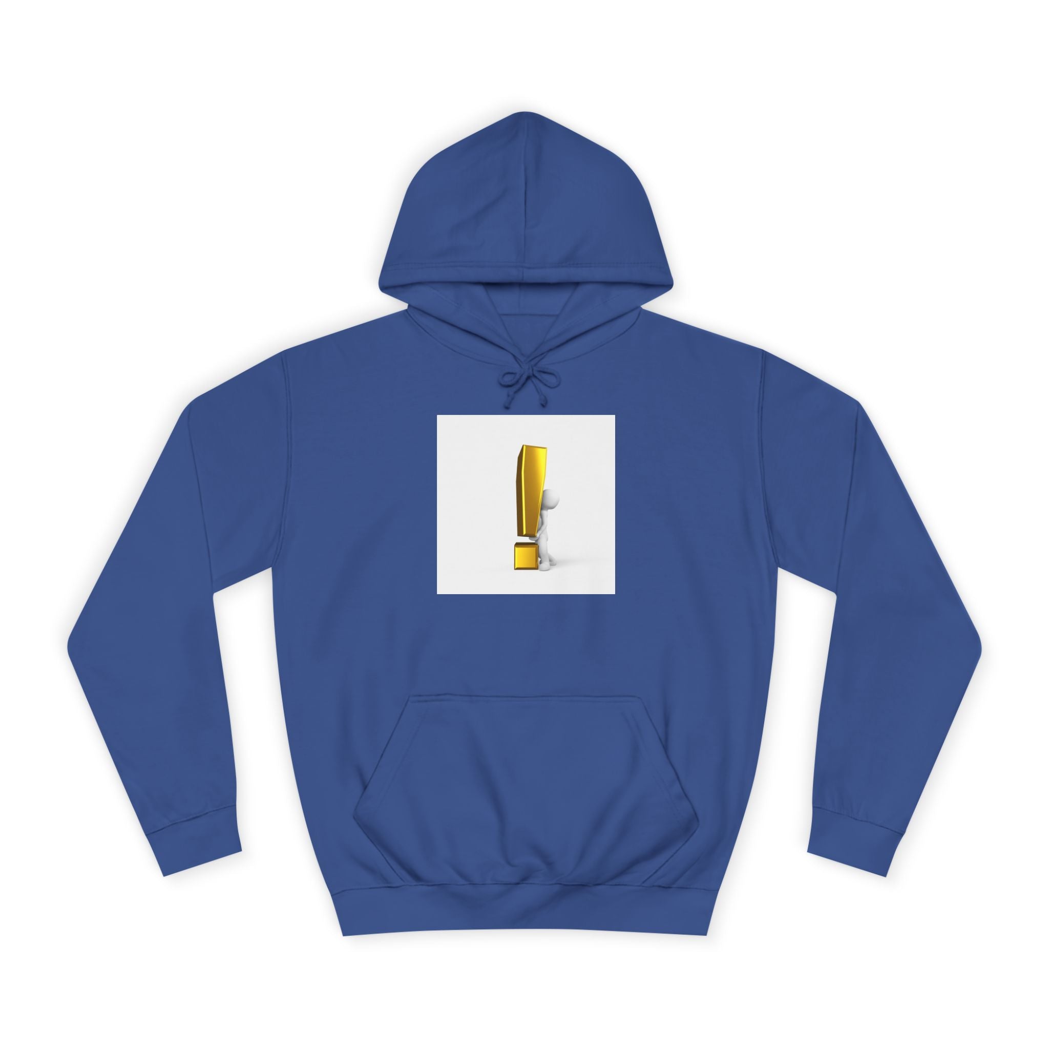 Gold Exclamation Mark Hoodie | Minimal Symbol Sweatshirt