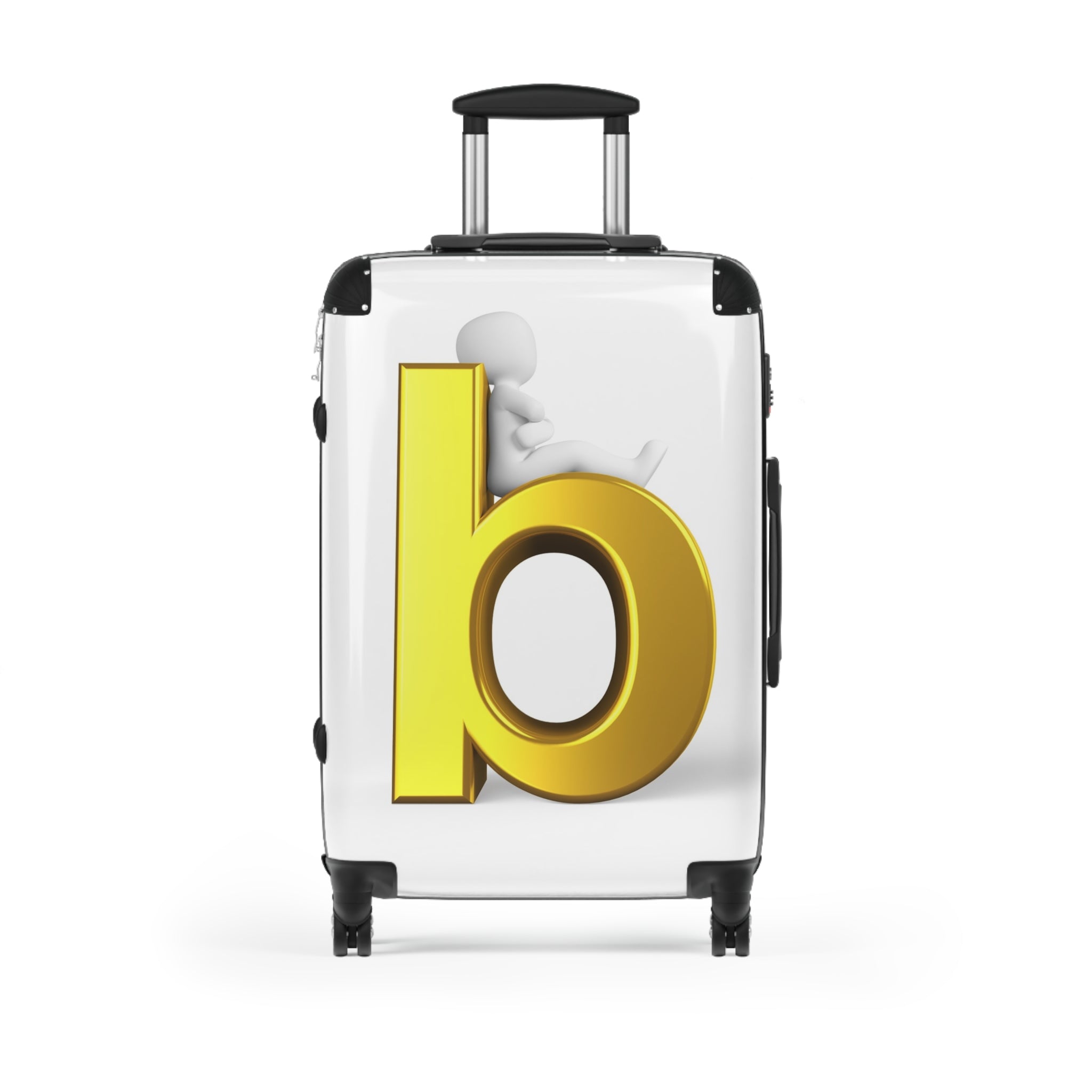 Valise Lettre B Dorée | Bagage Monogrammé