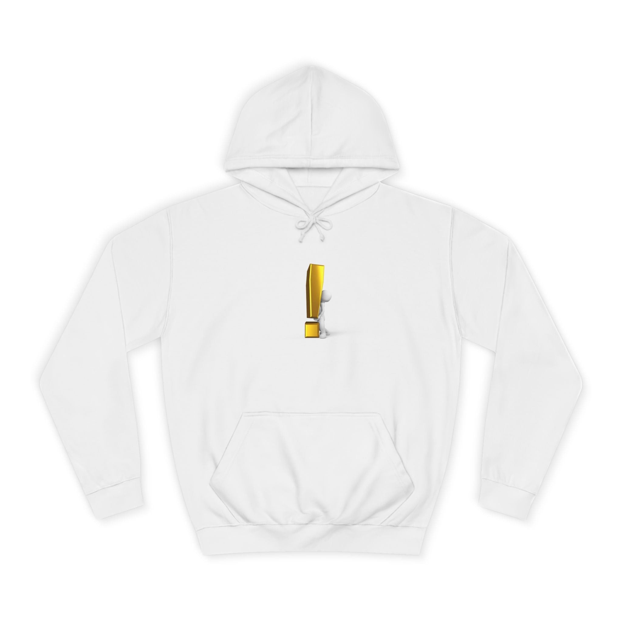 Gold Exclamation Mark Hoodie | Minimal Symbol Sweatshirt