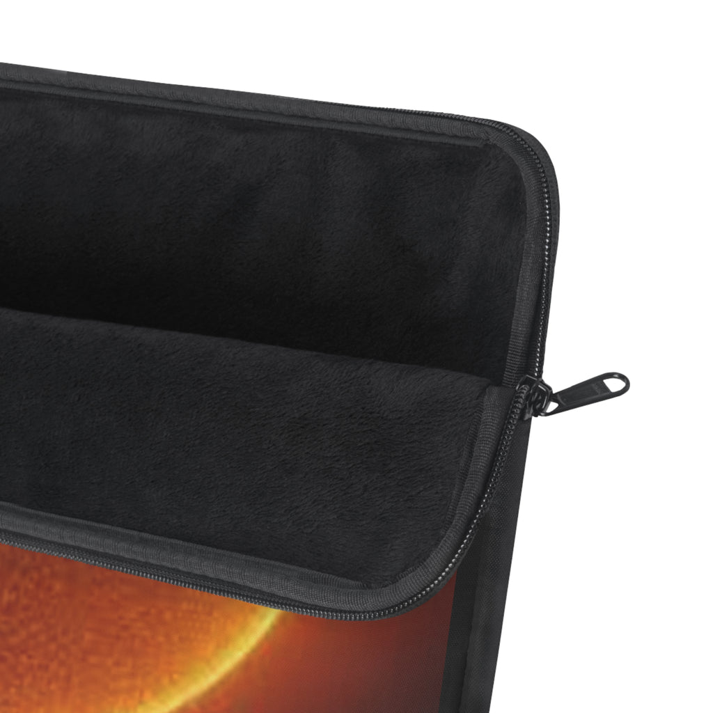 Solar Disc Laptop Sleeve | Sun Photography, Cosmic Orange Glow