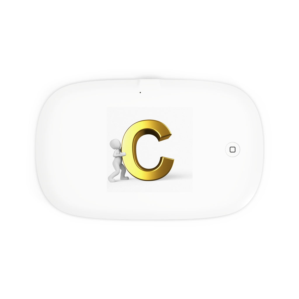 Gold Letter C design UV Phone Sanitizer and Wireless Charger