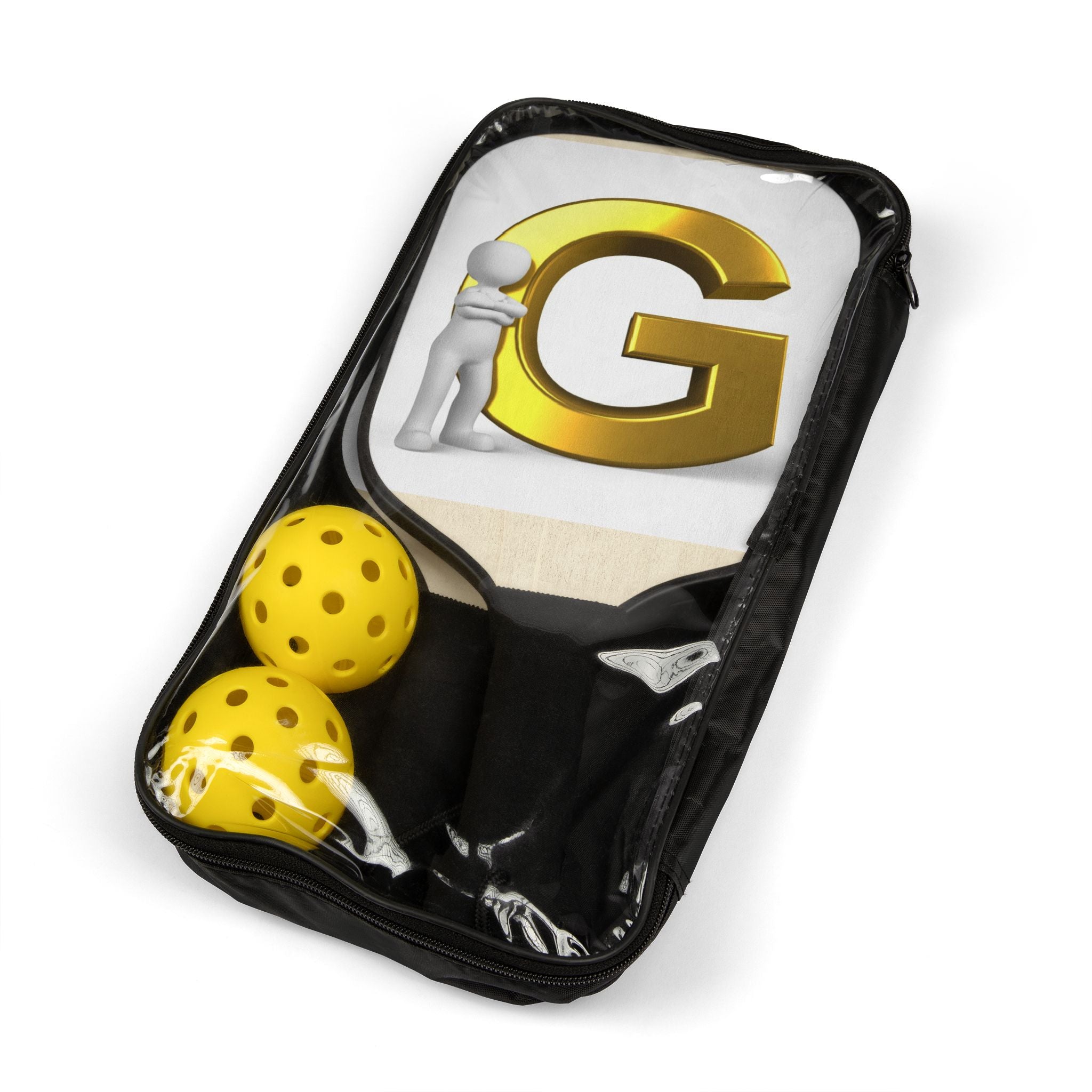 Gold Letter G Pickleball Paddle