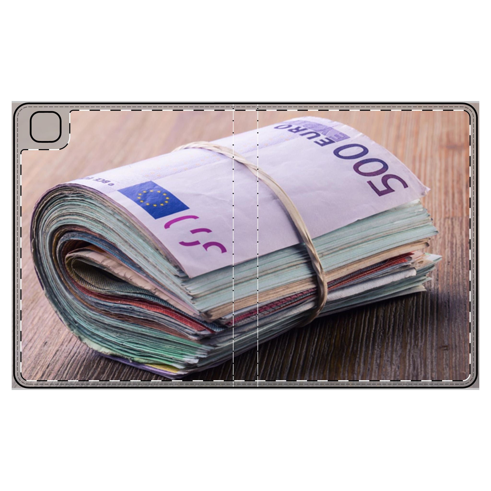 Stack of Euro Banknotes Tablet Folio Case | Money Print, Currency Design