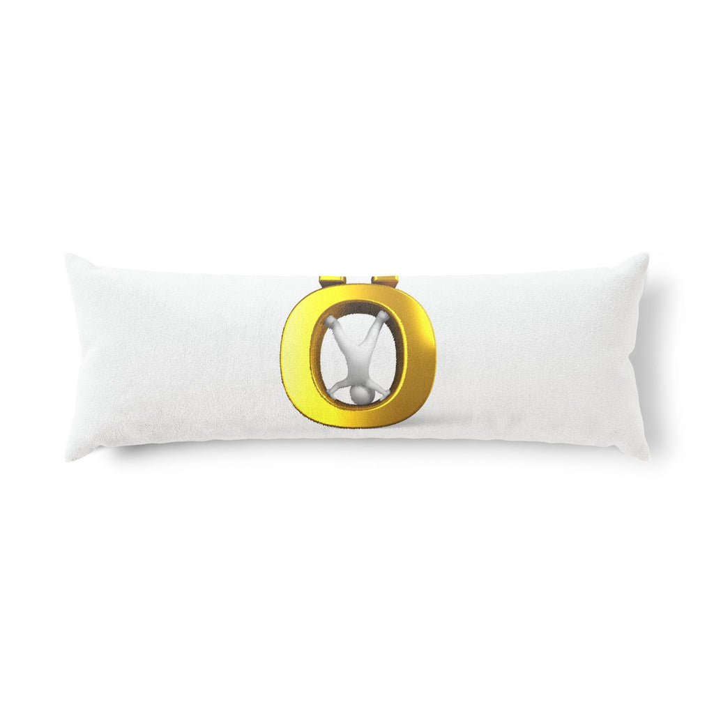 Gold Letter Ö Illustration Body Pillow |  Minimal Decorative Pillow