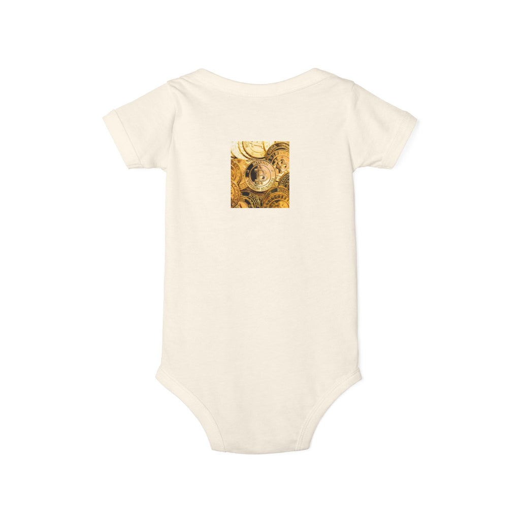 Bitcoin Cryptocurrency Infant One Piece | Floral Nursery Baby Bodysuit