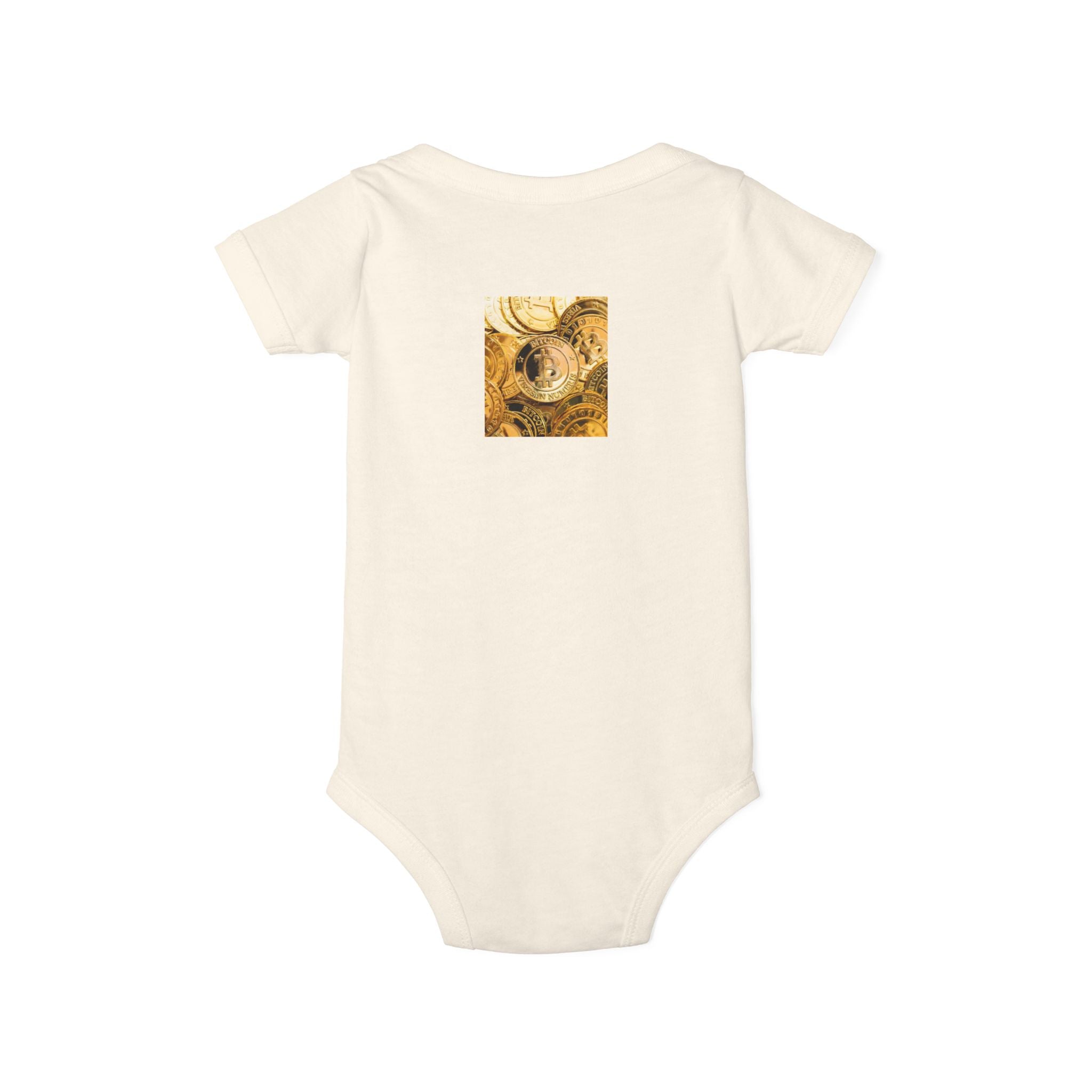 Bitcoin Cryptocurrency Infant One Piece | Floral Nursery Baby Bodysuit