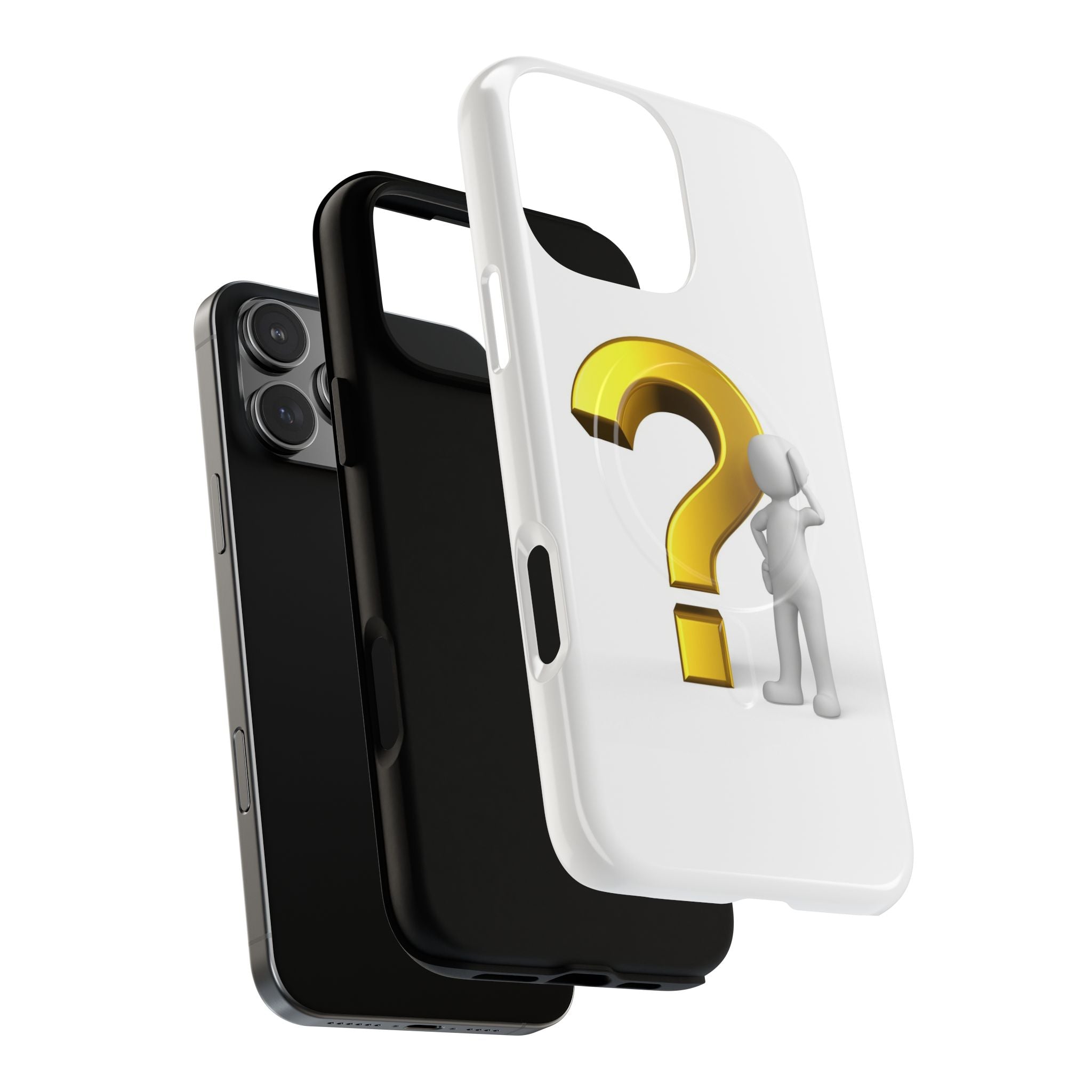 3D Question Mark Figure phone case | Tough Magnetic Case