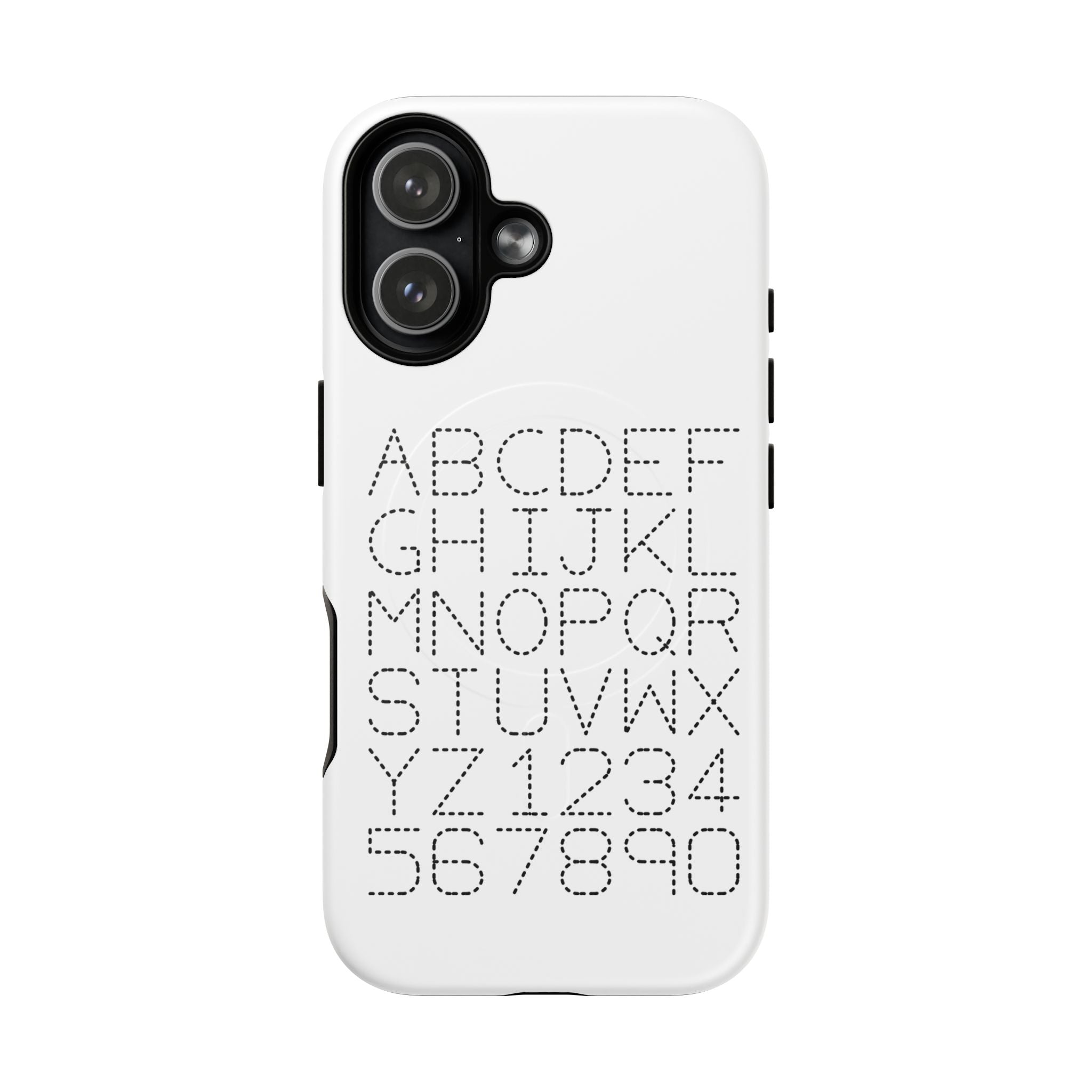 Coque de téléphone Alphabet à pois | Coque magnétique robuste