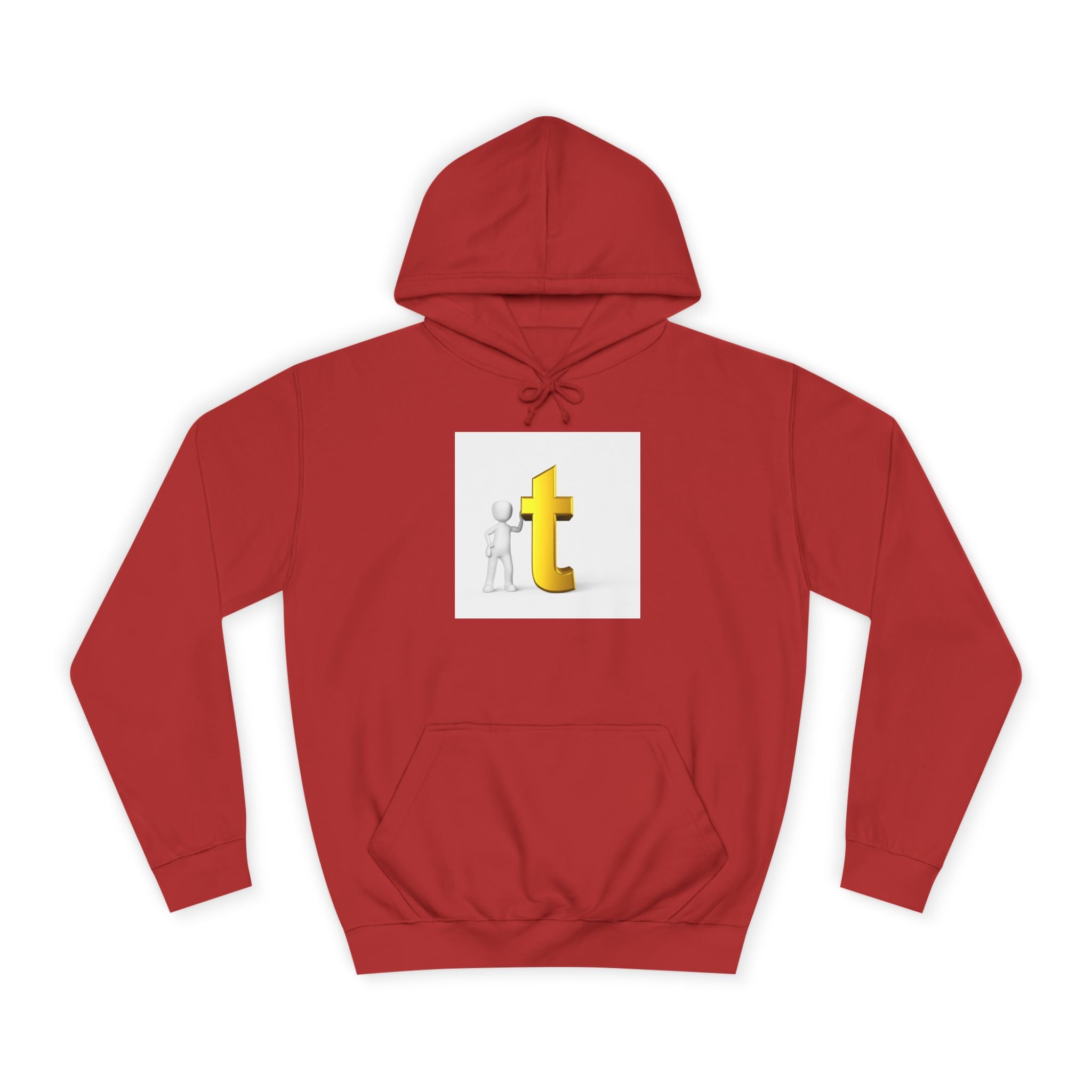 Sweat à capuche 3D Gold Letter T | Sweat-shirt initial minimaliste Letterman