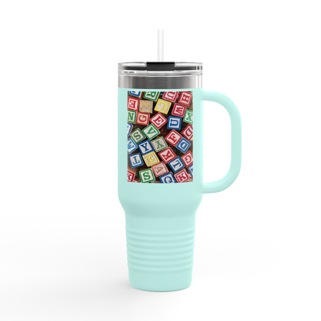 Colorful Alphabet Blocks Insulated Travel Mug | 40oz