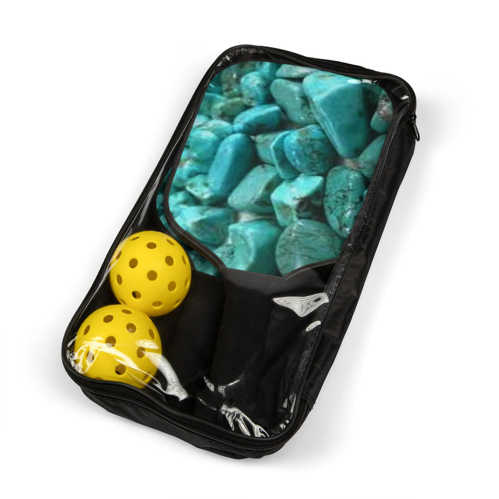 Turquoise Pebble Pattern Pickleball Paddle Set | Pickleball Kit