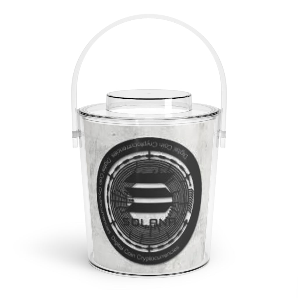 Solana Coin Logo Ice Bucket | Ice Bucket with Tongs