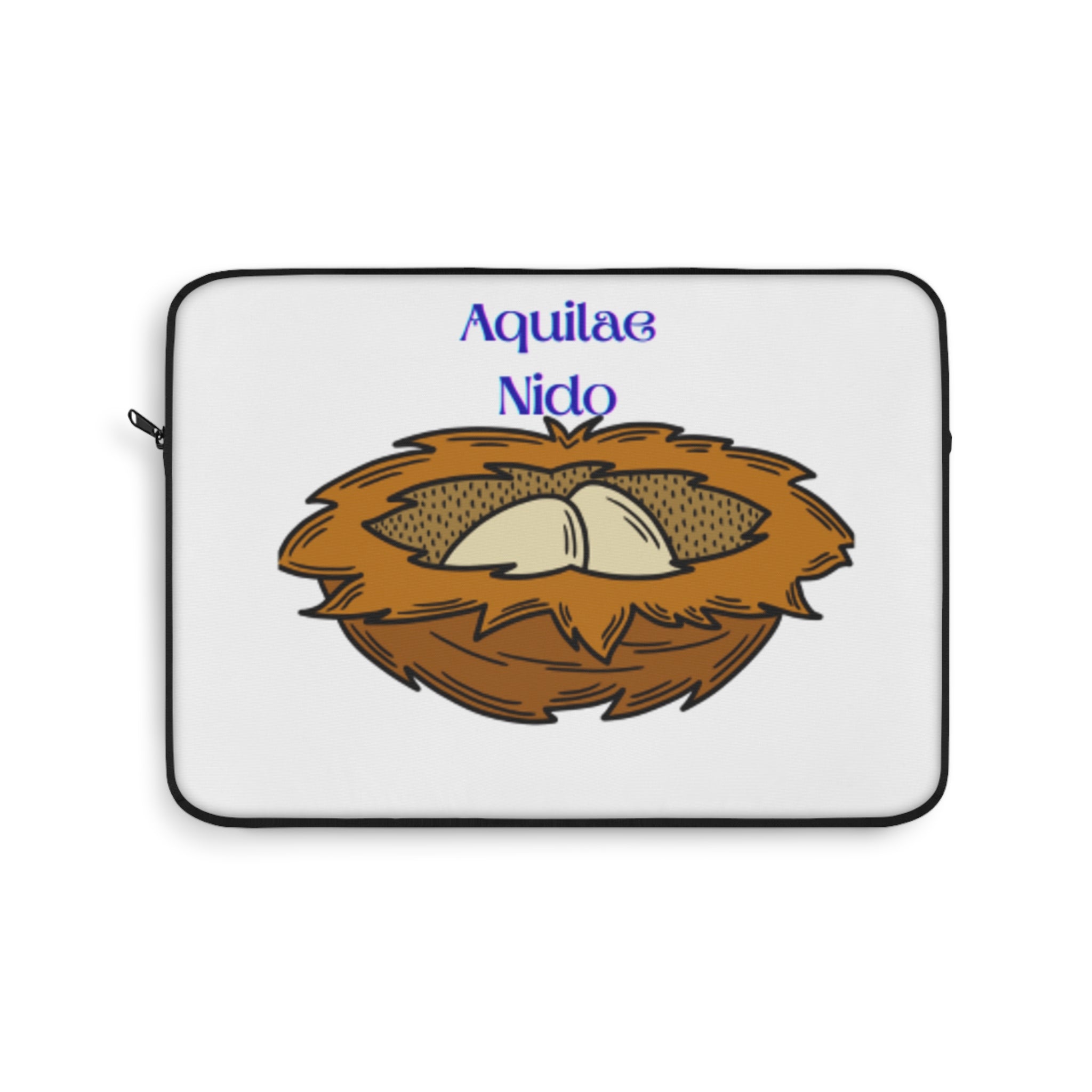 Housse d'ordinateur portable illustration nid Aquilae Nido | Motif nid d'oiseau et œufs