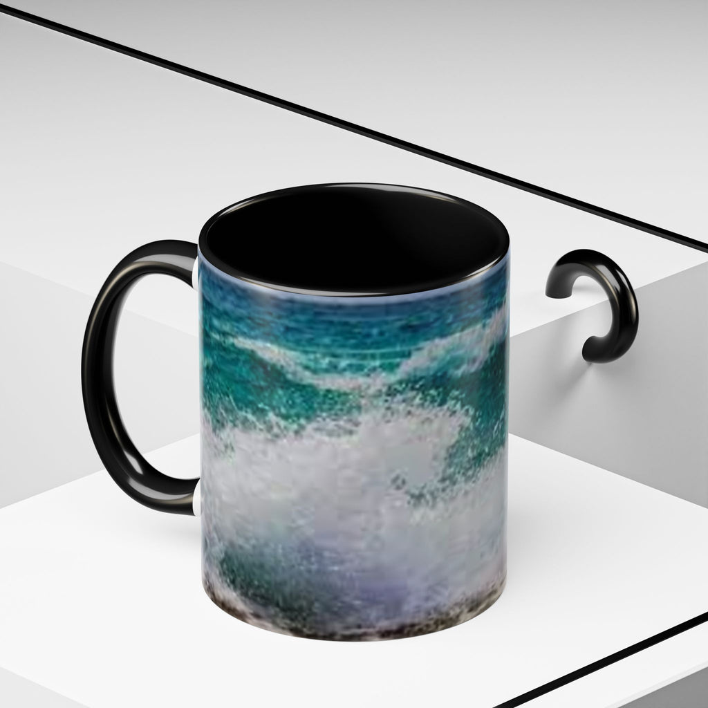 Ocean Wave Accent Coffee Mug | Beach Wave Photo Mug