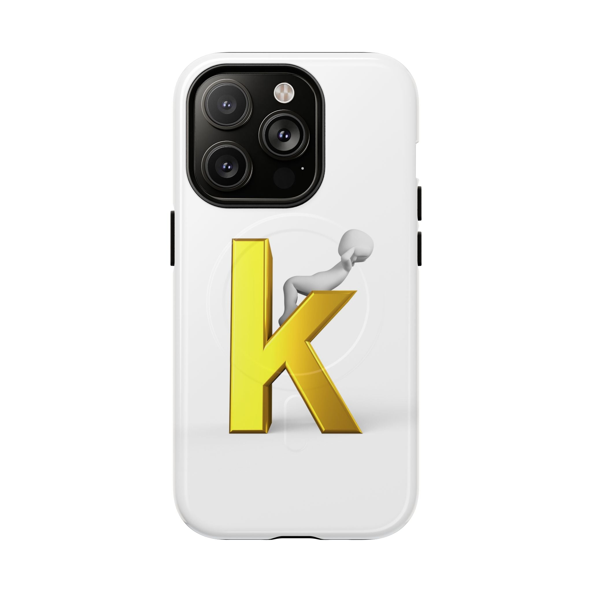 Coque de téléphone avec logo lettre K | Coque magnétique résistante, Monogramme initial