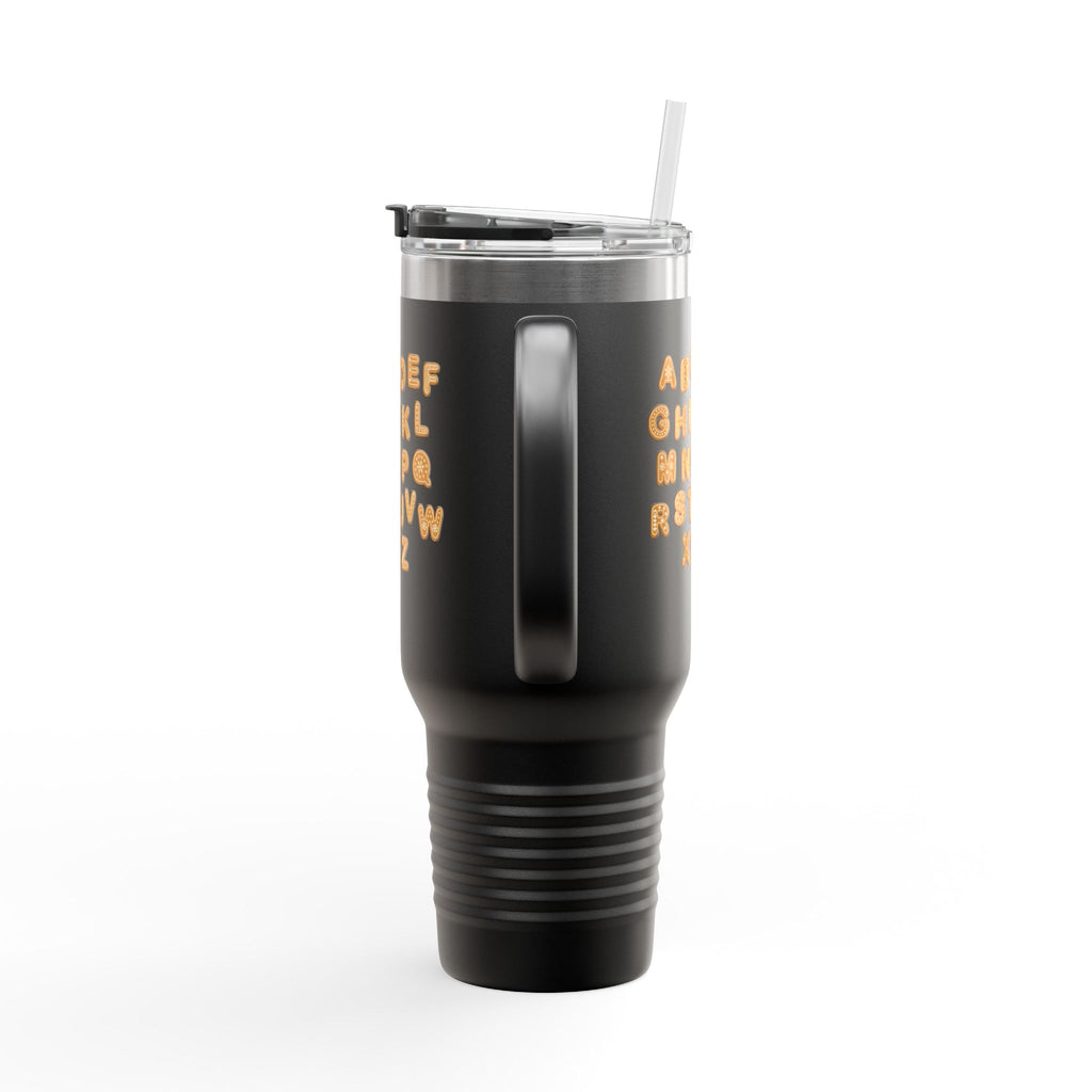 Alphabet Cookie Letters Travel Mug | 40oz Insulated Tumbler
