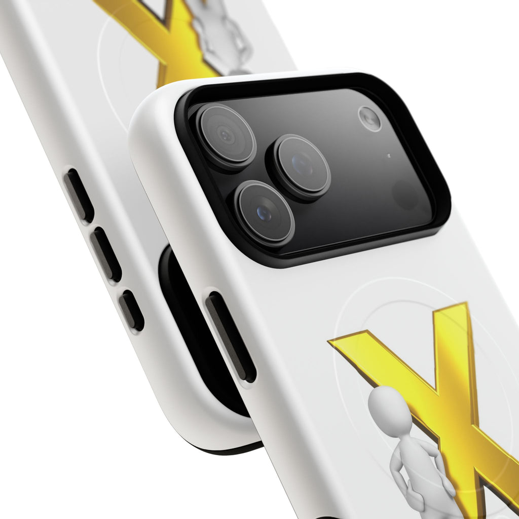 3D Figure with Gold X phone case | Magnetic Tough Case