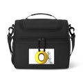 3D Person Pushing Gold O Letter Cooler Bag | Insulated Lunch Tote