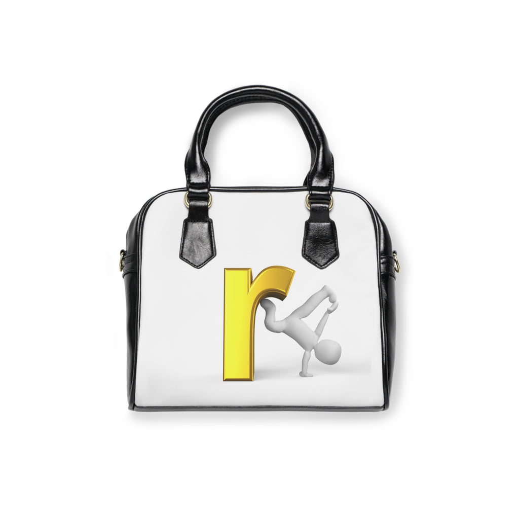 Yellow Letter R with Breakdancer Shoulder Handbag | Initial R Purse