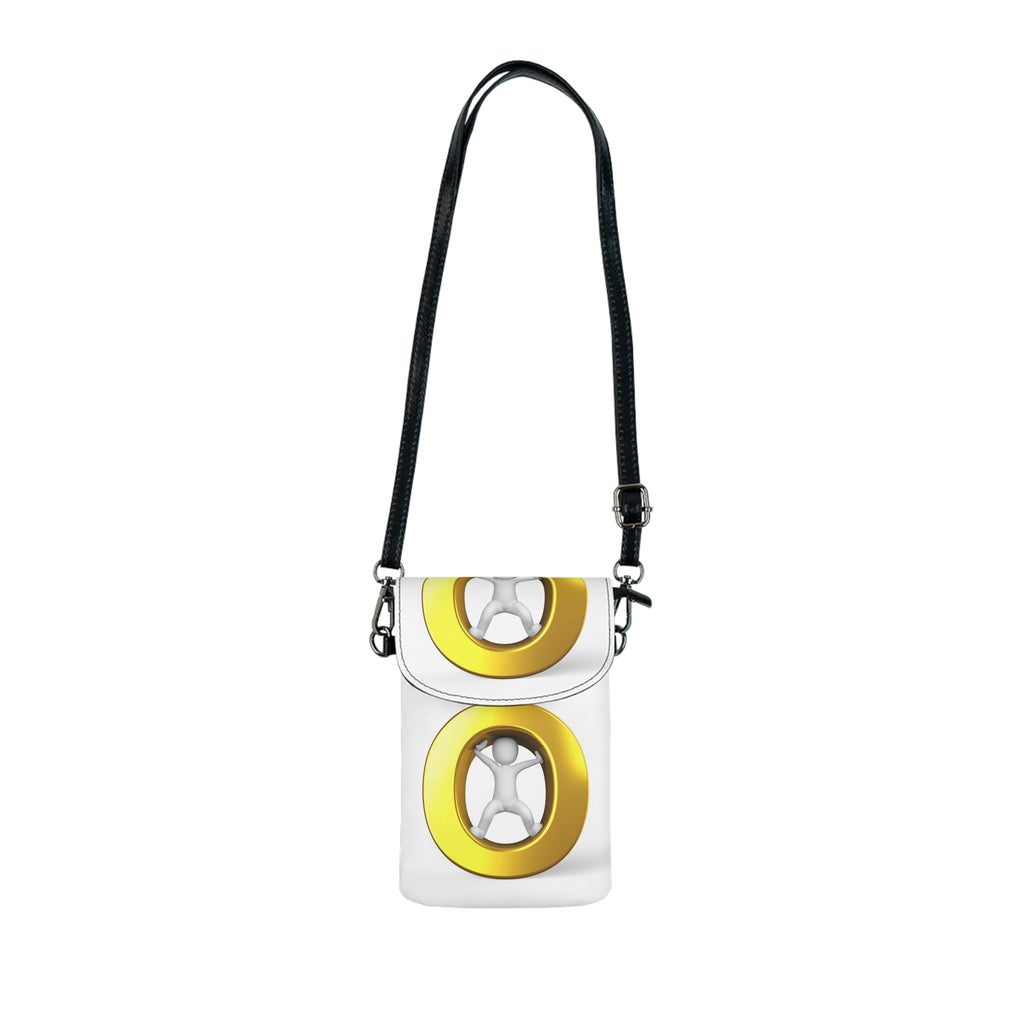 Yellow Letter O Small Cell Phone Wallet | Crossbody phone pouch