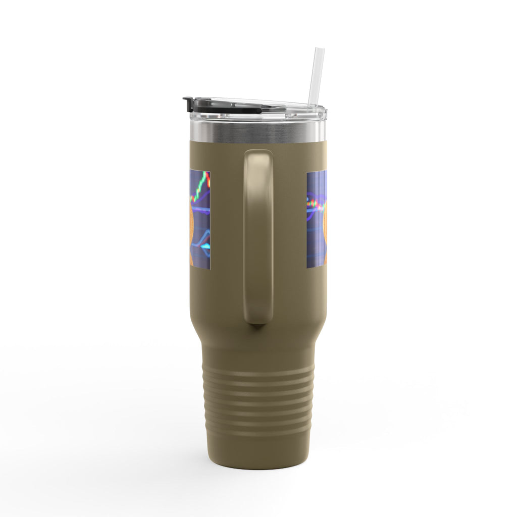 Litecoin Crypto Coin with Price Chart Tumbler | 40oz Insulated Travel Mug