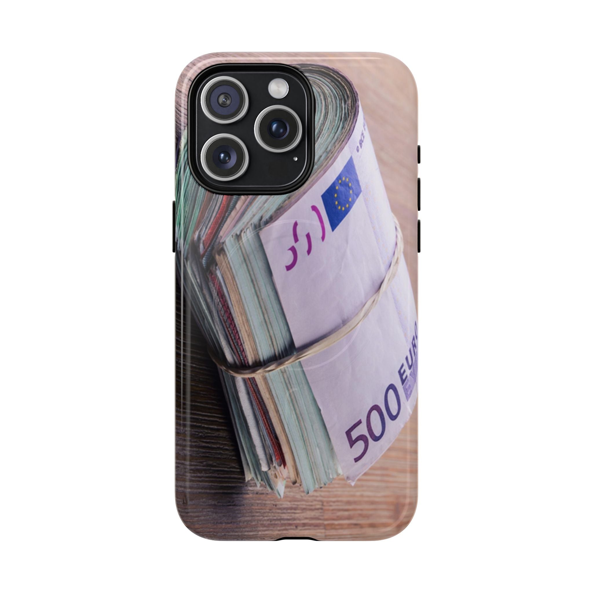 Coque de téléphone liasses de billets en euros | Coque iPhone rouleau de billets, Imprimé argent